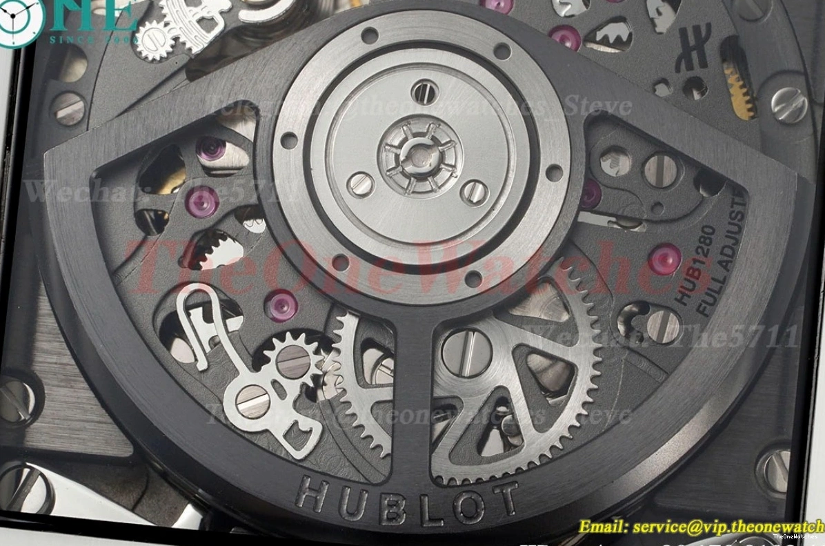 HUB1280A BBF RU White Cer Dial Unico Square Skeleton Bang 42mm 0521